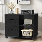 DUMOS 3-Drawer Rolling File Cabinet for Small Spaces