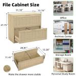 2-Drawer Locking File Cabinet with Printer Stand