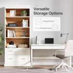 Tribesigns 5-Shelf Tall Bookcase with Drawer