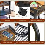 5-Tier Rolling File Cart with Lockable Wheels