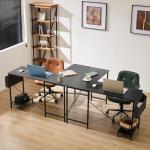 L Shaped Black Desk with CPU Stand and Side Bag