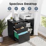 DUMOS 3-Drawer Rolling File Cabinet for Small Spaces