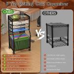 5-Tier Rolling File Cart with Lockable Wheels