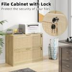 2-Drawer Locking File Cabinet with Printer Stand