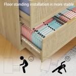2-Drawer Locking File Cabinet with Printer Stand