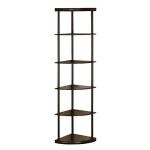 Coaster Home Furnishings - Bonwick - Engineered Wood - 72-Inch 5-Tier Candner Bookshelf with Transitional Style and Open Shelf with Tip-Over Restraint - Bedroom & Home Office - Cappuccino - 800279