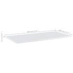 vidaXL White High-Gloss Bookshelf Boards, Replacement Engineered Wood Panels, 31.5"x15.7"x0.6", Home or Office Storage Solution - Add-on/Replace - Pack of 8