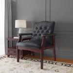 Boss Office Products Ivy League Executive Guest Chair, Vinyl, Black