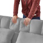 53'' Convertible Sleeper Sofa Bed with Adjustable Backrest, Recliner Function, 2 Pillows & Side Storage Pockets – Stylish & Functional Furniture for Living Room or Small Spaces (Grey-1)
