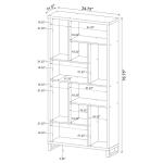 Coaster Home Furnishings - Delwin - Wood and Metal - 6-Shelf Bookshelf with 10-Storage Cubes - Farmhouse - Living Room and Home Office - 71-Inch - Rustic Nutmeg - 801236