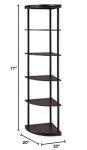 Coaster Home Furnishings - Bonwick - Engineered Wood - 72-Inch 5-Tier Candner Bookshelf with Transitional Style and Open Shelf with Tip-Over Restraint - Bedroom & Home Office - Cappuccino - 800279