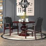 Boss Office Products Ivy League Executive Guest Chair, Vinyl, Black