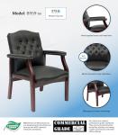 Boss Office Products Ivy League Executive Guest Chair, Vinyl, Black