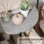 AV CONNECT Mijas 2-Tier Side Table, Round End Table, A Stylish and Functional Addition for Home & Office, Perfect for Decor, Storage Solutions, and Enhancing Any Living Space (Cement)