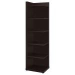 Coaster Home Furnishings - Alder - Engineered Wood - 6-Shelf Tall Corner Bookcase with Leveling Glides, Modern Design, Transitional Style - Living Room and Home Office - 71-Inch - Cappuccino - 800270