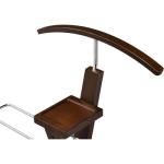 Oakestry Walnut Wood Valet Stand Freestanding Clothes Organizer with Tray Hanger Trouser Bar Space-Saving Suit Rack for Bedroom Entryway Office Durable Stylish Coat Stand for Men’s Wardrobe Storage