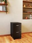 Cooper 18" 2-Drawer Modern Metal Mobile Smart Vertical File Cabinet in Black