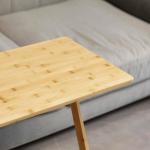 Forevich Tv Tray Table End Couch Table Snack Desk Sofa Side Table Office Furniture Z Shape Natural