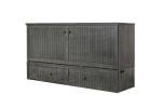 Mega Solutions Murphybedz Tuscany Murphy Cabinet Chest Bed with Charging Station 6 Inch, King (Galaxy Grey)