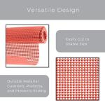 Smart Design Classic Grip Shelf Liner - 12 Inch x 10 Feet - Non Adhesive - Coral Orange