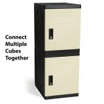 Jink Storage Cabinet Lock Box - Large Lockable Storage Box - Lockers for Home, Office, Dorm or School (White)