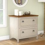 Bush Furniture Fairview 2 Drawer Lateral File Cabinet, Home Office Storage for Letter, Legal, and A4-Size Documents, 32W, Antique White