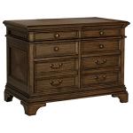 Coaster Home Furnishings - Hartshill - Oak Veneer & Wood - 5-Drawer File Cabinet with Felt-Lined Top Drawers and Bronze Hardware - Home Office - Burnished Oak - 881284