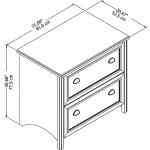Bush Furniture Fairview 2 Drawer Lateral File Cabinet, Home Office Storage for Letter, Legal, and A4-Size Documents, 32W, Antique White