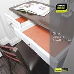 Smart Design Classic Grip Shelf Liner - 12 Inch x 10 Feet - Non Adhesive - Coral Orange