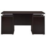 Coaster Home Furnishings Tracy Modern Contemporary 55-Inch 2-Drawer Home Office Computer Writing Desk Study Table with File Cabinet Storage Engineered Wood Eco-Friendly Laminate Brown 800107