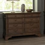 Coaster Home Furnishings - Hartshill - Oak Veneer & Wood - 5-Drawer File Cabinet with Felt-Lined Top Drawers and Bronze Hardware - Home Office - Burnished Oak - 881284