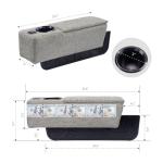 beyond SMART Multifunctional Sofa Armrest, Couch Armrest with Cup Holder, Removable Sofa Caddy with Storage,Equipped with LED Reading Light&Wireless Charge Stand, Grey