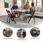 Flash Furniture Hercules Series Folding Chair - Red Mahogany Resin – 2 Pack 800LB Weight Capacity Comfortable Event Chair - Light Weight Folding Chair