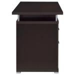 Coaster Home Furnishings Tracy Modern Contemporary 55-Inch 2-Drawer Home Office Computer Writing Desk Study Table with File Cabinet Storage Engineered Wood Eco-Friendly Laminate Brown 800107