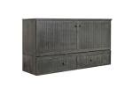 Mega Solutions Murphybedz Tuscany Murphy Cabinet Chest Bed with Charging Station 6 Inch, King (Galaxy Grey)