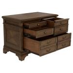 Coaster Home Furnishings - Hartshill - Oak Veneer & Wood - 5-Drawer File Cabinet with Felt-Lined Top Drawers and Bronze Hardware - Home Office - Burnished Oak - 881284