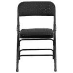 Flash Furniture HERCULES Series Curved Triple Braced & Double Hinged Black Patterned Fabric Metal Folding Chair
