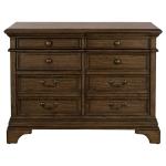 Coaster Home Furnishings - Hartshill - Oak Veneer & Wood - 5-Drawer File Cabinet with Felt-Lined Top Drawers and Bronze Hardware - Home Office - Burnished Oak - 881284