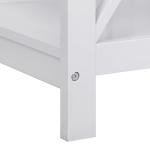 ZENY End Table Set of 2, Sofa Side End Storage Shelf, Versatile X-Design Wooden Side Table, Living Room, Bedroom, Office, Apartment Furniture, White