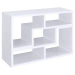 Coaster Home Furnishings - Velma - Engineered Wood - Multipurpose 4-Shelf TV Stand Bookshelf with Geometric Design, Cube Shelves, Transitional Style - Living Room and Home Office - White - 800330