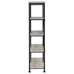 Coaster Home Furnishings Analiese Rustic Industrial 4-Tier Bookcase Etagere Bookshelf Office Storage Book Shelf Engineered Eco-Friendly Wood Look Laminate Sturdy Black Steel Base Grey Driftwood 801546