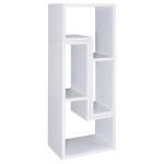 Coaster Home Furnishings - Velma - Engineered Wood - Multipurpose 4-Shelf TV Stand Bookshelf with Geometric Design, Cube Shelves, Transitional Style - Living Room and Home Office - White - 800330
