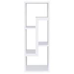 Coaster Home Furnishings - Velma - Engineered Wood - Multipurpose 4-Shelf TV Stand Bookshelf with Geometric Design, Cube Shelves, Transitional Style - Living Room and Home Office - White - 800330
