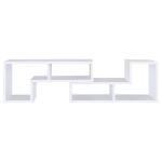 Coaster Home Furnishings - Velma - Engineered Wood - Multipurpose 4-Shelf TV Stand Bookshelf with Geometric Design, Cube Shelves, Transitional Style - Living Room and Home Office - White - 800330