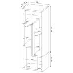 Coaster Home Furnishings - Velma - Engineered Wood - Multipurpose 4-Shelf TV Stand Bookshelf with Geometric Design, Cube Shelves, Transitional Style - Living Room and Home Office - White - 800330