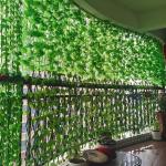 4.4/11M Artificial Plant Green Ivy Leaf Garland Fake Plant Creeper Hanging Vine Outdoor DIY Garden Wall Wedding Party Home Decor