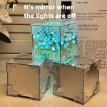 DIY Tulip Mirror Cube Lamp Flower Table Lamp Handmade Romantic Valentine's Day Lamp Tulips Home Decorations Gift for Girlfriend