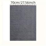 70cm*1m 3D Self-adhesive Wall Sticker Imitation Brick Bedroom Home Decor Waterproof Self-adhesive DIY Wallpaper for Living Room