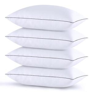 HUXMEYSON Pillows Standard Size Set of 4, Bed Pillows Set of 4, Down Alternative Luxury Hotel Pillows for Sleeping and for Side and Back Sleepers
