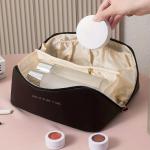 1PC Large-Capacity Portable Pu Advanced Cosmetic Bag Multi-Functional Toiletries Storage Pillow Bag For Home Travel
